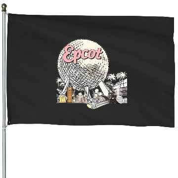 Discover Disney Epcot  House Flags, Epcot World Tour House Flags, Epcot Center 1982 House Flags