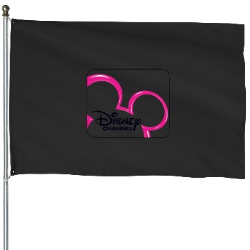 Discover Disney Channel  Mickey Mouse Pink Retro 2000s Logo House Flags
