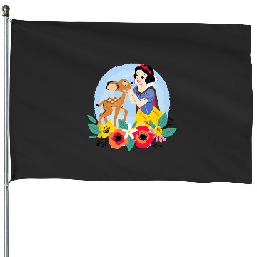Discover Disney Princess - Floral Snow White Deer House Flags