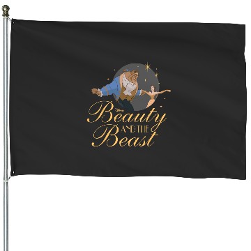 Discover Disney Princess - Beauty And The Beast Logo House Flags