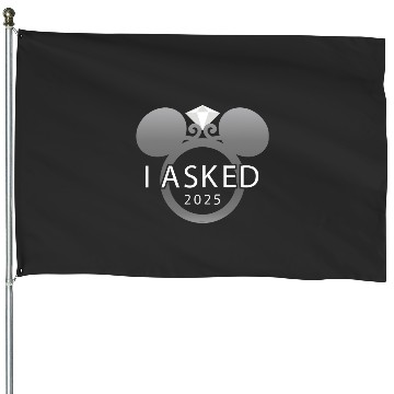 Discover Disney I Asked 2025 Engagement Ring Proposal Mickey House Flags