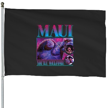 Discover Disney Moana Maui You're Welcome  Portrait Frame House Flags