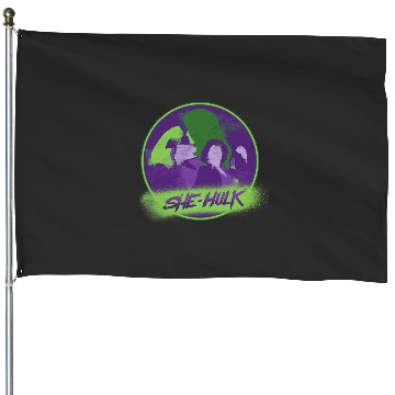 Discover Marvel Studios She-Hulk Disney Plus Spray Paint House Flags