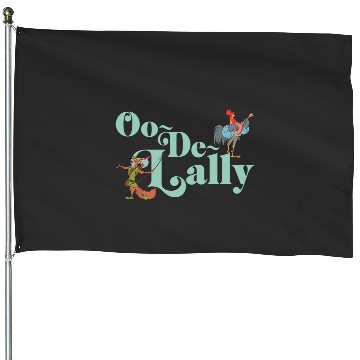 Discover Disney Robin Hood Oo-De-Lally Iconic Quote Chest Text Logo House Flags