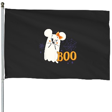 Discover Disney Minnie Mouse Cute Little  Boo Halloween House Flags
