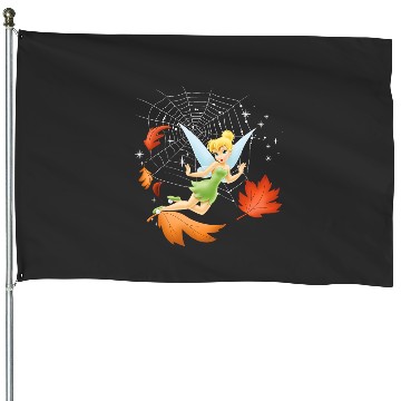 Discover Disney Peter Pan Tinker Bell Fall Spider Web Leaf House Flags