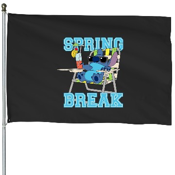 Discover Disney Stitch Beach Chair Chill Spring Break House Flags