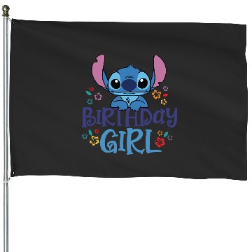 Discover Stitch Birthday Girl House Flags, Disney Lilo Stitch House Flags, Birthday Boy House Flags