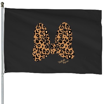 Discover Disney Minnie Mouse Leopard Print Bow House Flags