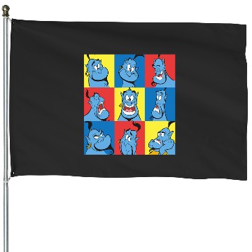 Discover Disney Aladdin Genie Many Emotions Panel Big Chest Portrait House Flags
