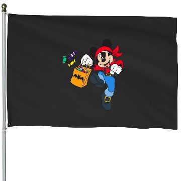 Discover Disney Halloween Mickey Mouse Pirate House Flags