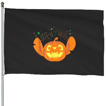 Discover Disney Lilo & Stitch Jack o’ Lantern Stitch o’ween Halloween House Flags