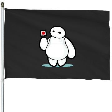 Discover Disney Big Hero 6 Baymax With Lollipop Cute Shot House Flags