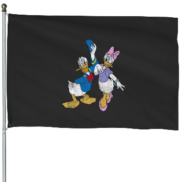 Discover Disney Mickey And Friends Donald And Daisy Distressed House Flags