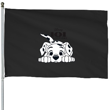 Discover Disney 101 Dalmatians Playful Position Puppy Logo V2 House Flags