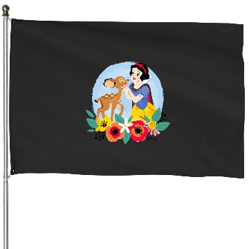 Discover Disney Princess - Floral Snow White Deer House Flags