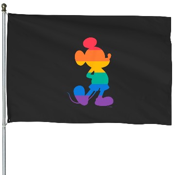 Discover Disney Mickey Mouse Pride Classic Pose Rainbow Icon Fill House Flags