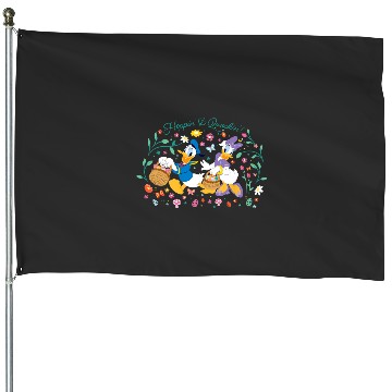 Discover Disney Donald Duck and Daisy Duck Easter Hoppin’ & Quackin’ House Flags