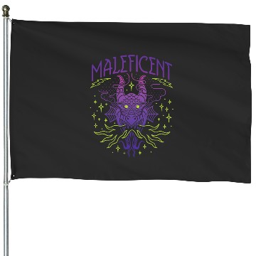 Discover Disney Villains Maleficent Dragon Line Design House Flags