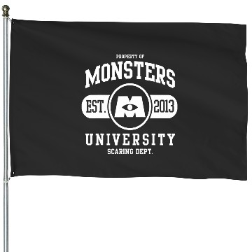 Discover Disney Pixarss Monsters University Est. 2013 Logo House Flags