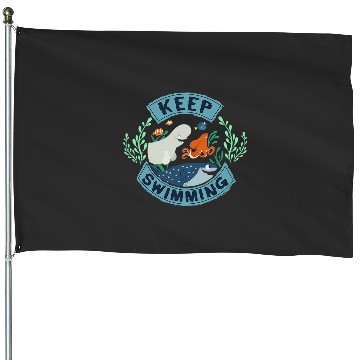 Discover Disney Pixar Finding Dory Hank & Destiny Keep Swimming House Flags