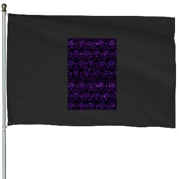 Discover Disney Haunted Mansion purple glitter pattern Graphic House Flags