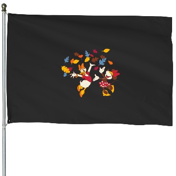 Discover Disney Minnie Mouse and Daisy Duck Thanksgiving Fun House Flags