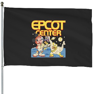 Discover Disney Epcot Mickey & Dragon Figment Astronaut House Flags