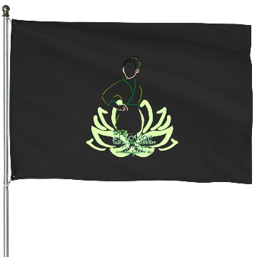 Discover Fa Sticker: Disney Mulan Anime Mushu, Mulan and Mushu House Flags