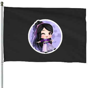 Discover Warrior Princess Sticker5: Disney Mulan Anime Mushu, Mulan and Mushu House Flags