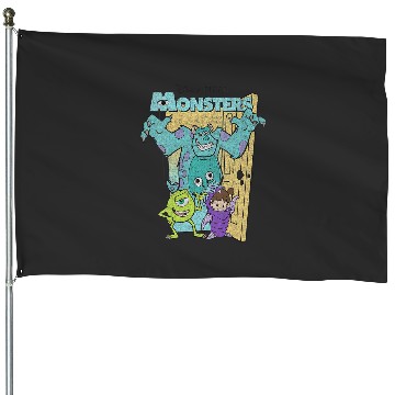 Discover Womens Disney Pixarss Monsters Inc. Mike Sully Boo Group VNeck House Flags