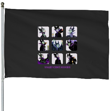 Discover Disney Maleficent Moods Funny Horror House Flags