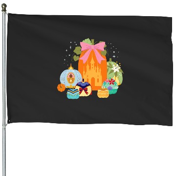 Discover Disney Princess Pumpkins Fall Princesses and Pumpkin Castle House Flags