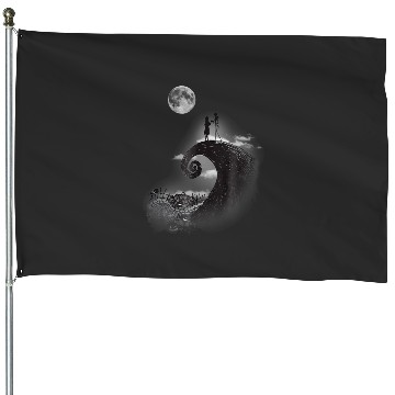 Discover disney nightmare bee christmas jack and sally House Flags
