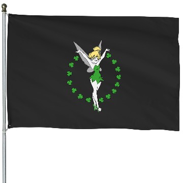 Discover Disney Tinker Bell Ring of Shamrocks St. Patricks Day House Flags