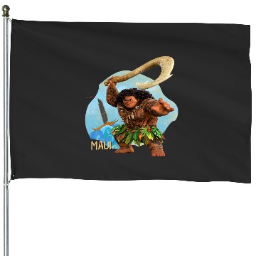 Discover Disney Moana 2 Action Pose “Maui” with Fish Hook House Flags