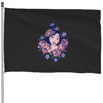 Discover Disney Mulan Floral Portrait Vintage House Flags
