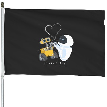Discover Disney Pixar Wall-E Eve Heart Sparks Fly Hoodie House Flags