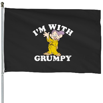 Discover Disney Snow White The Seven Dwarfs Dopey I'M With Grumpy House Flags