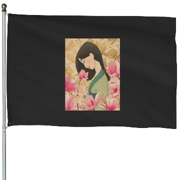 Discover Disney Mulan Floral House Flags