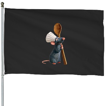 Discover disney Pixars ratatouille chef remy with spoon House Flags