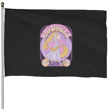 Discover Disney Tangled Rapunzel Seventies Retro Poster House Flags