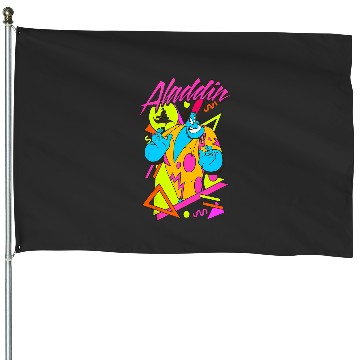 Discover Disney Aladdin Genie 90s Style Neon Portrait Tank Top House Flags