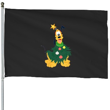 Discover Disney Pluto Holiday Christmas Tree Costume Corner Art House Flags