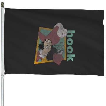 Discover Disney Peter Pan Retro Captain Hook Smirking House Flags