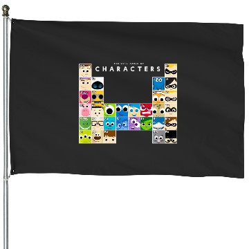 Discover Disney Pixar Movie Characters Periodic Table House Flags