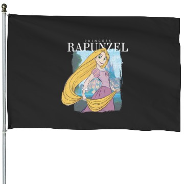 Discover Disney Tangled Princess Rapunzel Distressed Portrait House Flags