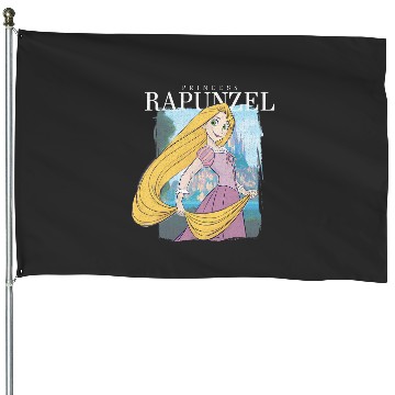 Discover Disney Tangled Princess Rapunzel Distressed Portrait House Flags