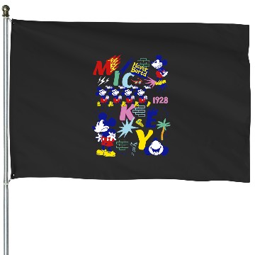 Discover Disney Mickey Mouse Vintage Never Bored House Flags