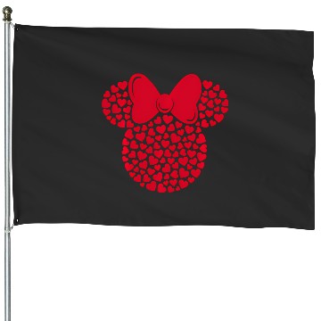 Discover Disney Minnie Mouse Icon Filled With Hearts House Flags